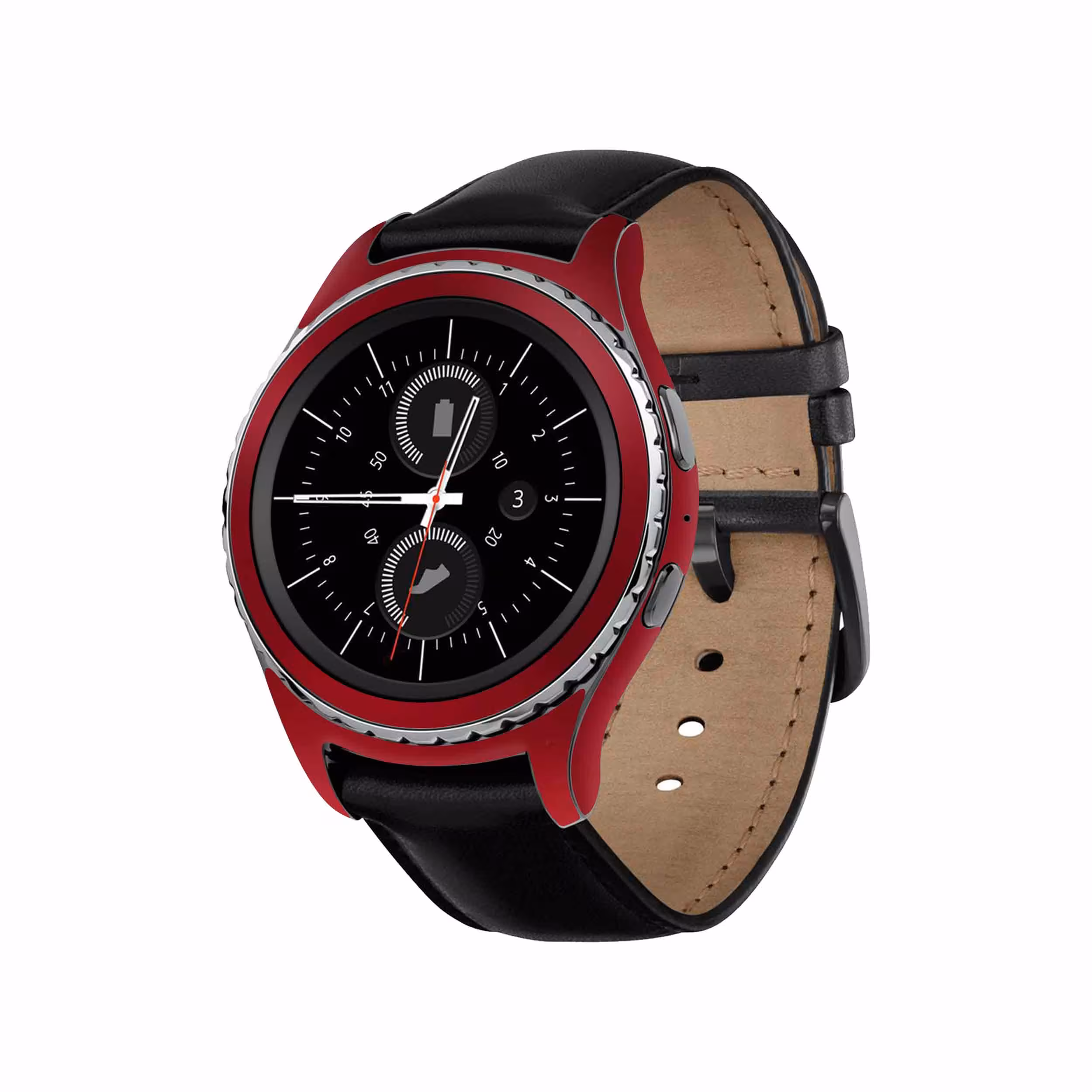 برچسب ماهوت طرح Matte-Warm-Red مناسب برای ساعت هوشمند سامسونگ Galaxy Gear S2 Classic