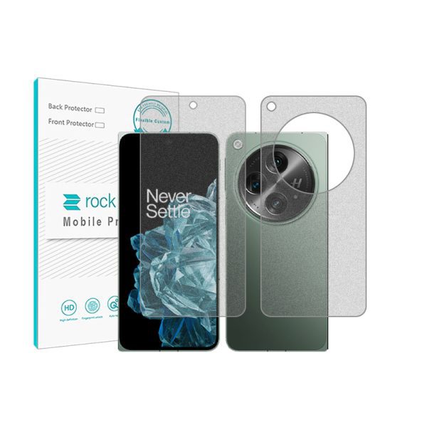 گلس صفحه نمایش و پشت گوشی وان پلاس Open مدل نانو هیدروژل مات برند راک اسپیس کدss