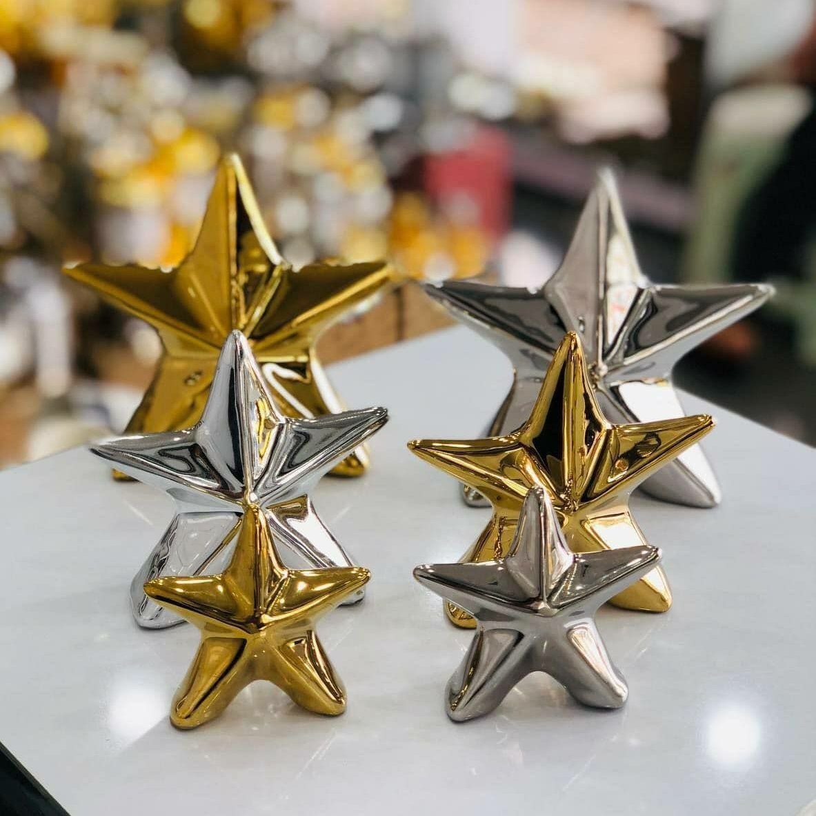 اکسسوری ستاره  (پک سه عددی)طلایی