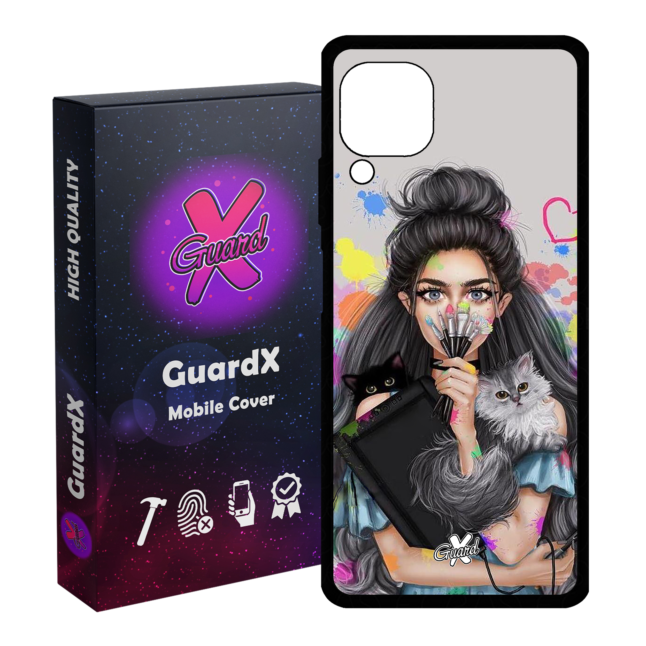 کاور گارد ایکس طرح Girl مدل Glass10386 مناسب برای گوشی موبایل هوآوی Nova 7i / Nova 6 SE / P40 Lite