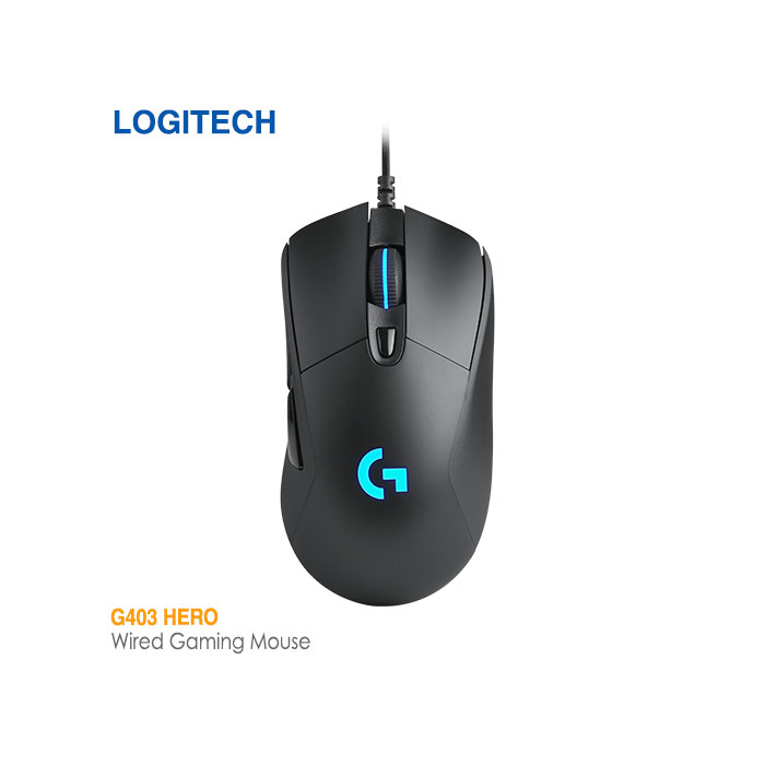 ماوس گیمینگ لاجیتک با سیم مدل LOGITECH G403 hero | آرکا 90