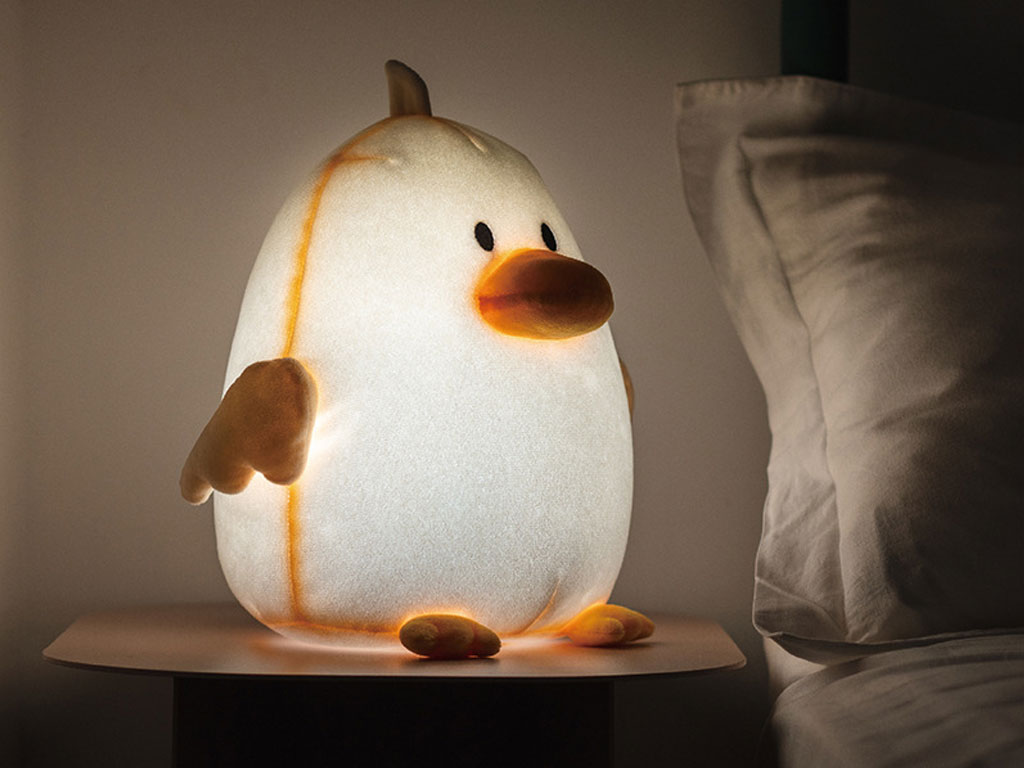 چراغ خواب فانتزی رومیزی اردک مخملی Plush Duck Soothing Night Light Children&amp;#39;s Warm