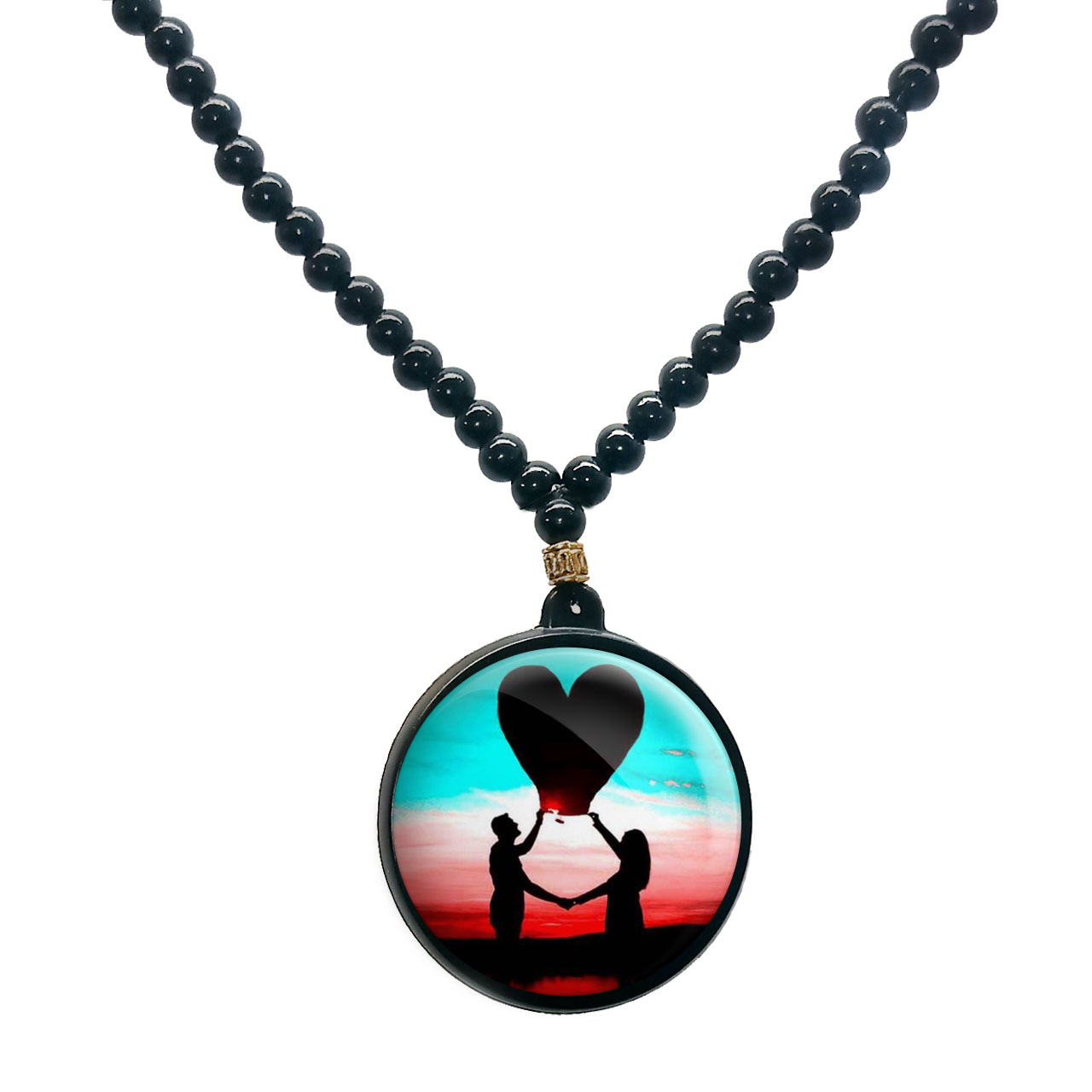 گردنبند پرمانه طرح عاشقانه کد pmd.1146 مدل دو طرفه