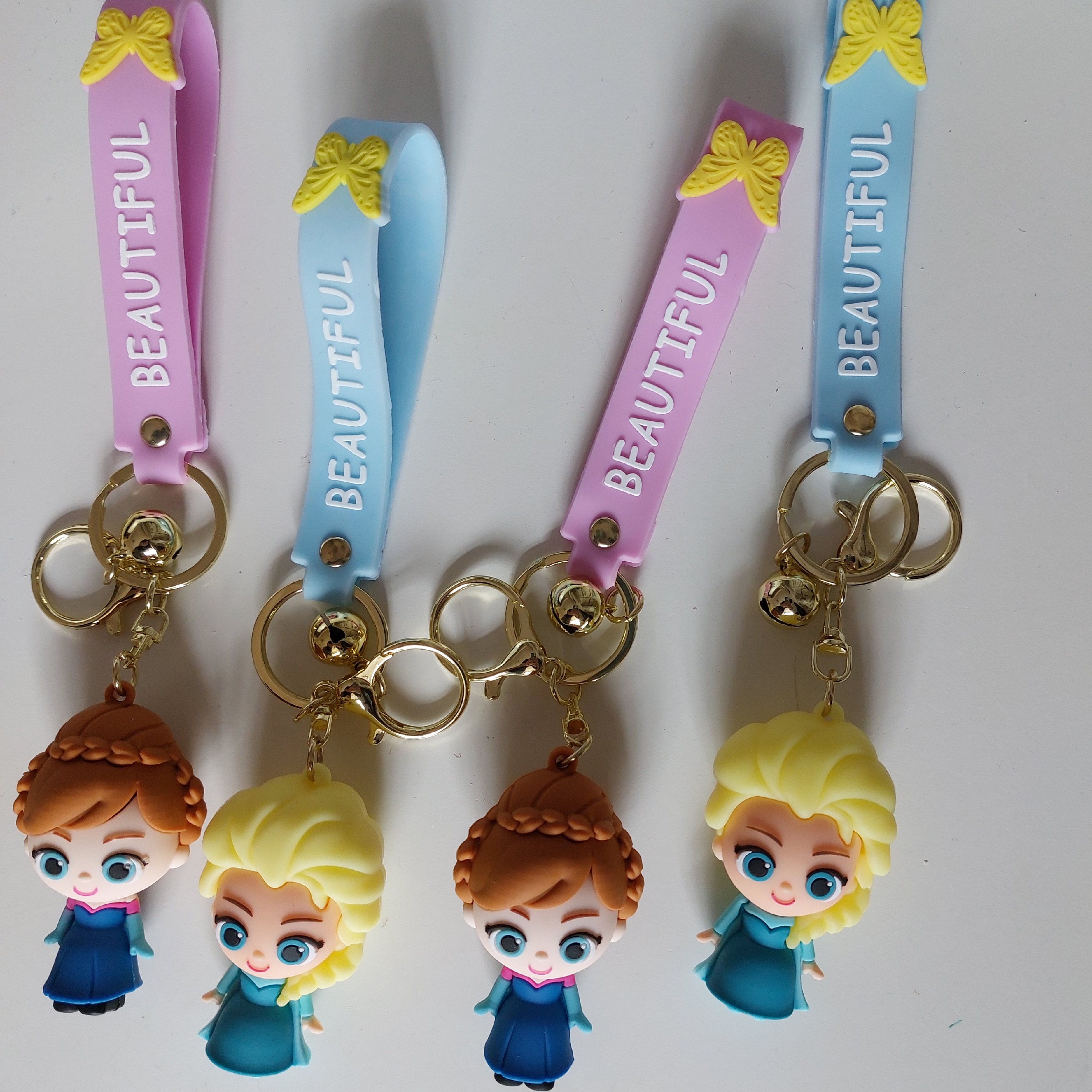 آویز کیف یا جاکلیدی سیلیکونی طرح السا و آنا