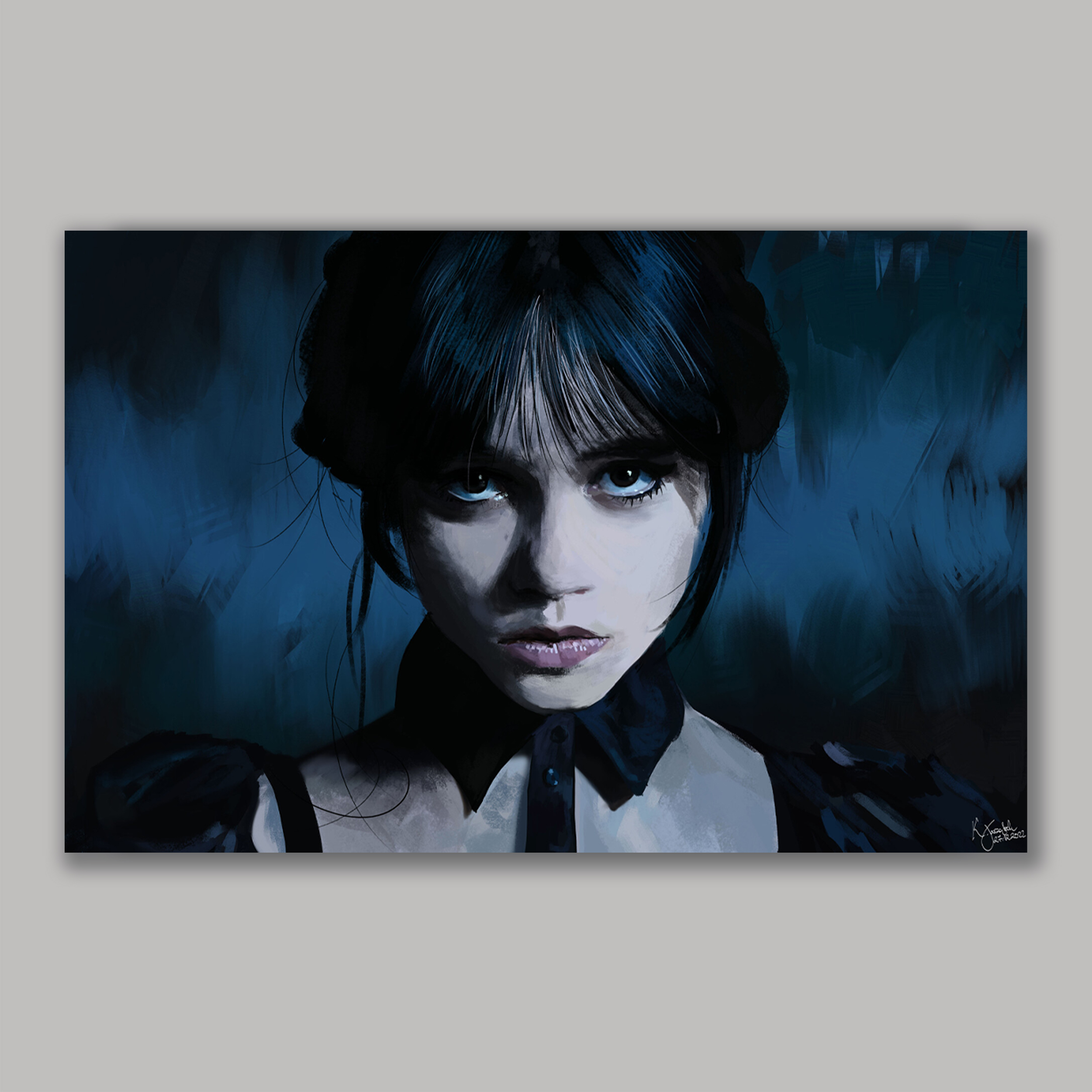 تابلو شاسی مدل ونزدی آدامز Wednesday Addams کد LA10143