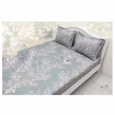 سرویس ملحفه طرح گل پاییزی دو نفره سه تکه