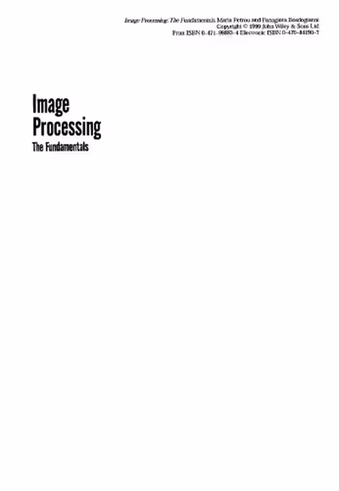 خرید و دانلود نسخه کامل کتاب Image Processing: The Fundamentals