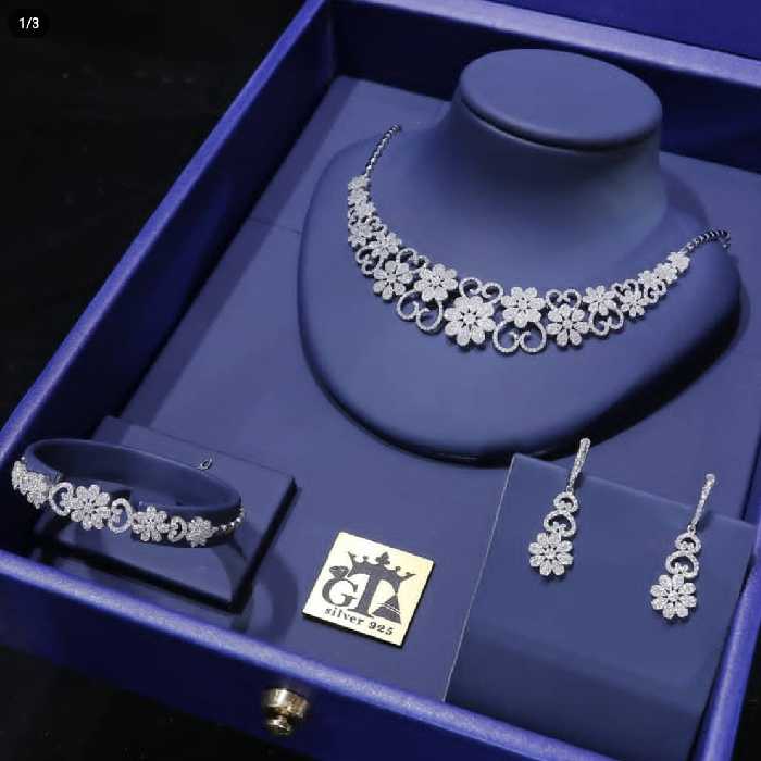 سرویس مارسانقره 925 اصل طرح جواهر ابکاری طلاضمانتی