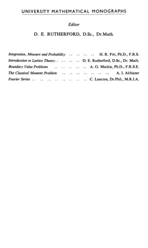 خرید و دانلود نسخه کامل کتاب The classical moment problem and some related questions in analysis