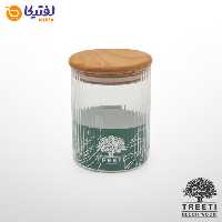 ظرف ادویه شیشه ای با درب چوبی تیریتی مدل تارا G5108