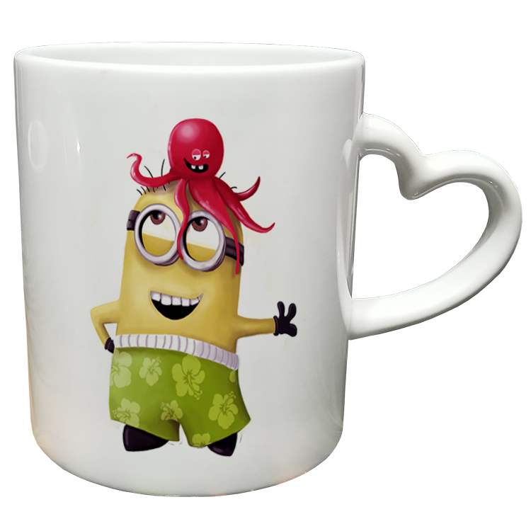 ماگ مدل دسته قلبی طرح مینیون کد 92