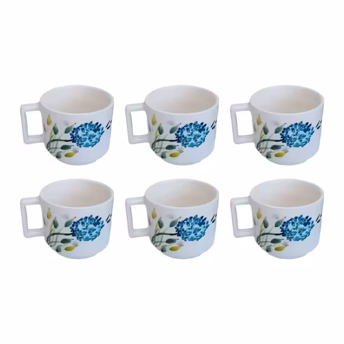 فنجان سرامیکی طرح گل کد ZP38 بسته 6 عددی