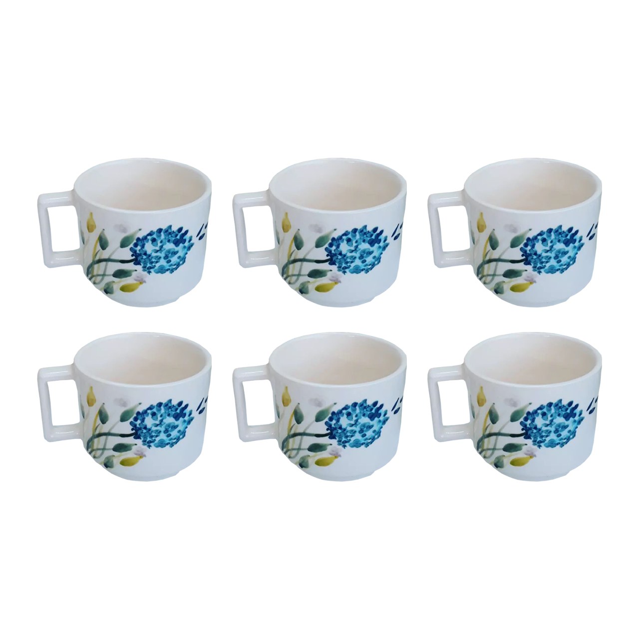 فنجان سرامیکی طرح گل کد ZP38 بسته 6 عددی