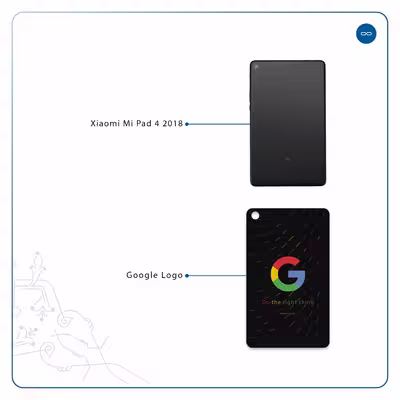 برچسب پوششی ماهوت مدل Google-Logo مناسب برای تبلت شیائومی Mi Pad 4 2018