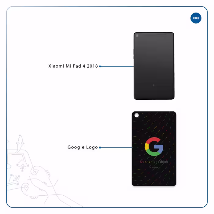 برچسب پوششی ماهوت مدل Google-Logo مناسب برای تبلت شیائومی Mi Pad 4 2018