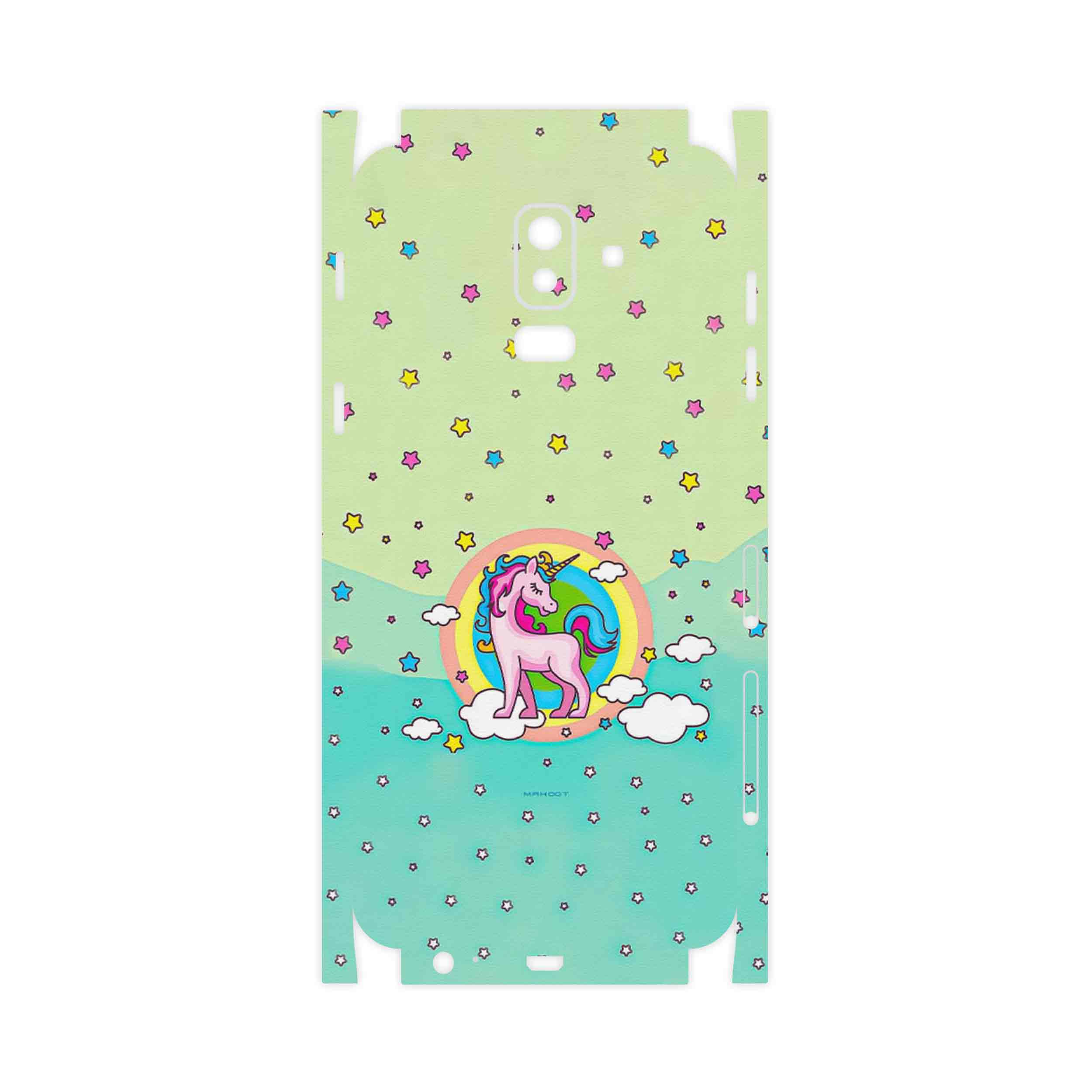 برچسب پوششی ماهوت مدل Rainbow unicorn adventure-FullSkin مناسب برای گوشی موبایل سامسونگ Galaxy J8