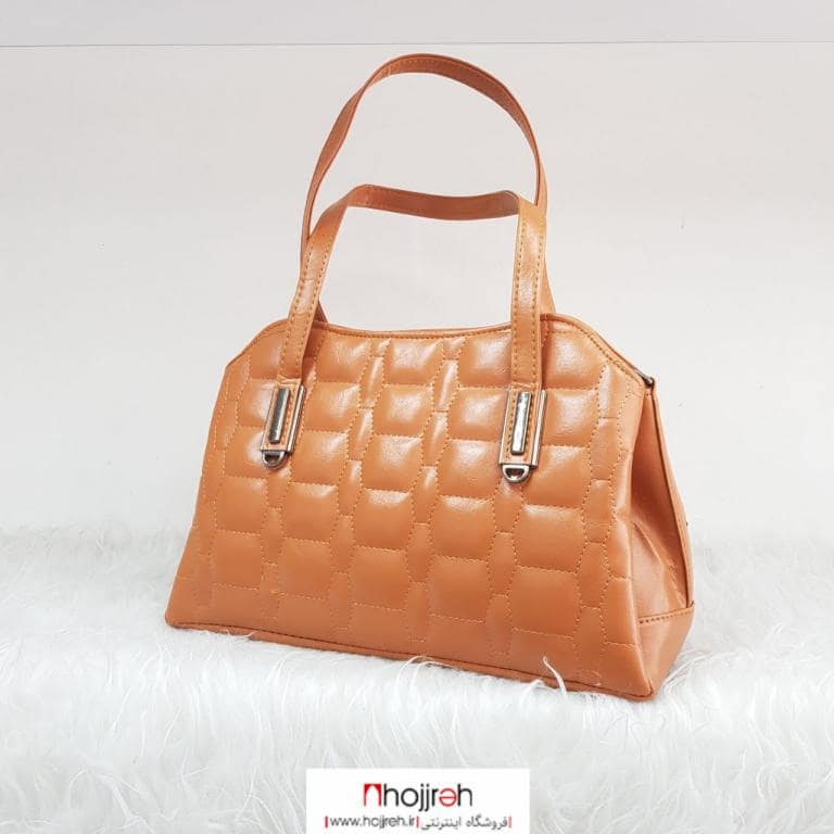 اطلاعات ، قیمت و خرید کیف دستی زنانه چرم عسلی کد MH726