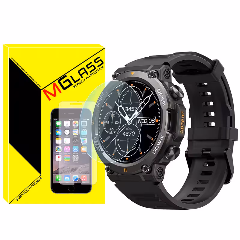 محافظ صفحه نمایش شیشه‌ای ام‌گلس مدل SH-MG مناسب برای ساعت هوشمند هپی تاچ K59 / K59 Pro | کالا برتری