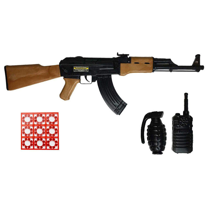 ست اسباب بازی تفنگ طرح کلاشینکف مدل AK-47 | چاوه