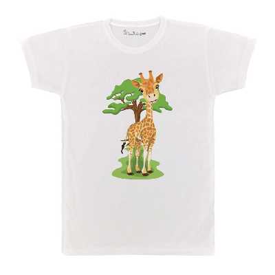 تی شرت بچگانه پرمانه طرح زرافه بامزه کد pmt.5653