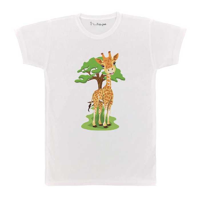 تی شرت بچگانه پرمانه طرح زرافه بامزه کد pmt.5653