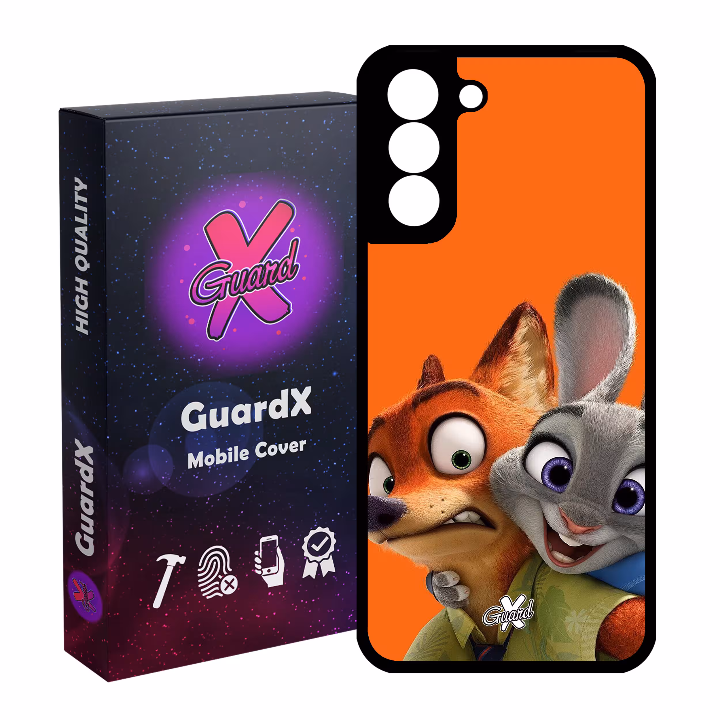 کاور گارد ایکس طرح Zootopia مدل Glass10047 مناسب برای گوشی موبایل سامسونگ Galaxy S21 FE