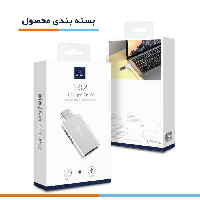 هاب 2 پورت USB-C ویوو مدل T02