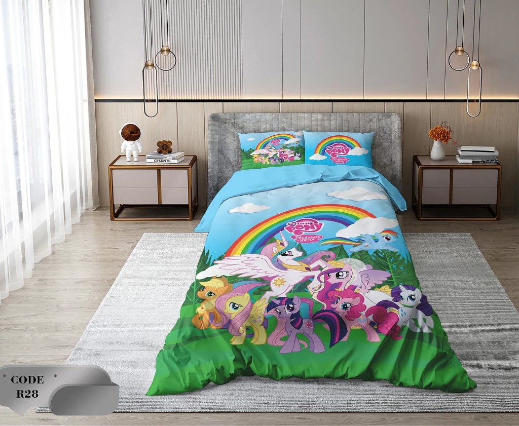 سرویس روتختی 1 نفره 4 تکه ابعاد 1.65 ×2.35 کشدار ضد حساسیت و عرق کد R28 | ست خواب و ست روتختی