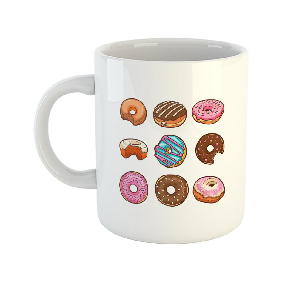 ماگ طرح خوراکی مدل دونات کارتونی