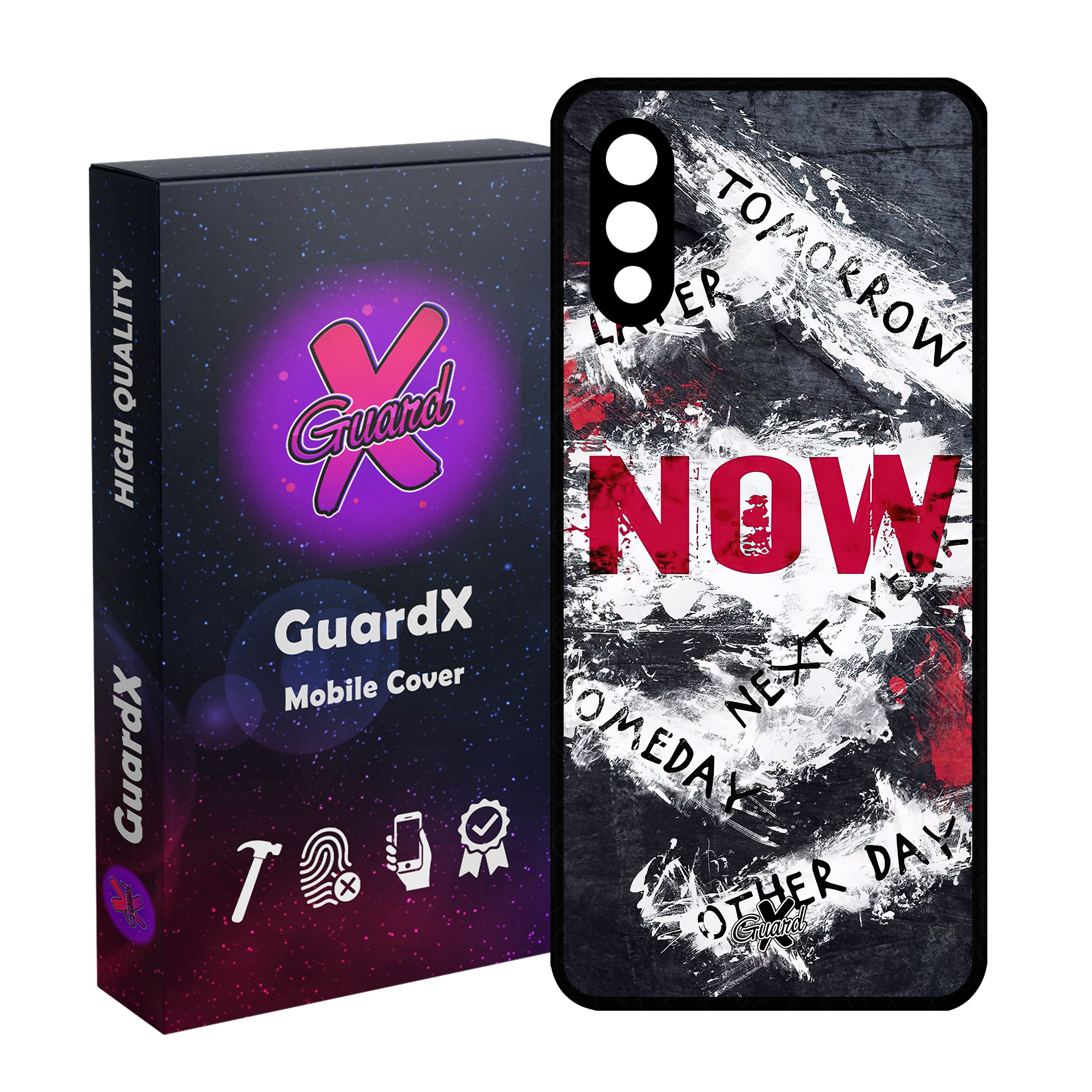 کاور گارد ایکس طرح متن مدل Glass10484 مناسب برای گوشی موبایل سامسونگ Galaxy A02 / M02