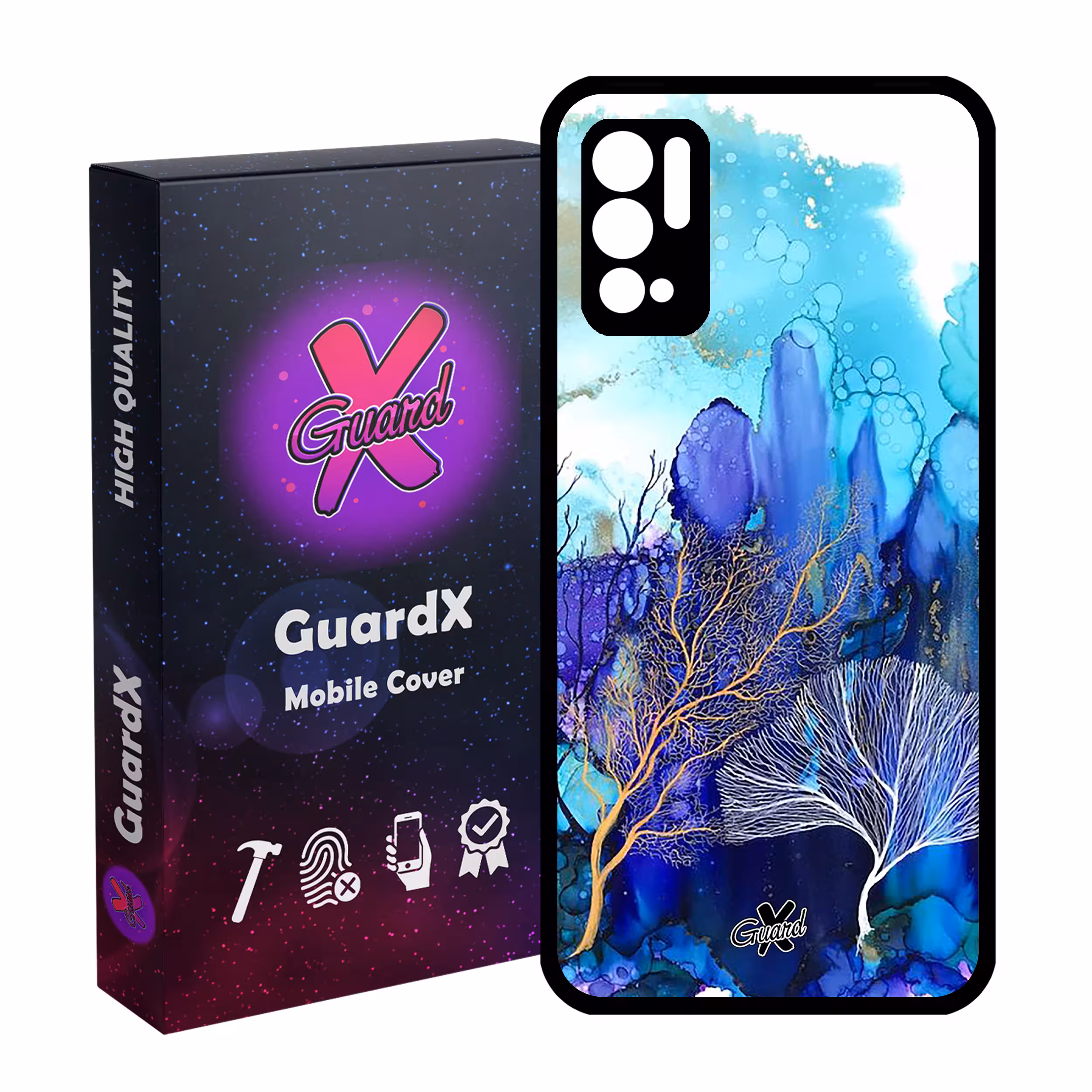 کاور گارد ایکس طرح آبرنگی مدل Glass10292 مناسب برای گوشی موبایل شیائومی Redmi Note 10 5G / Poco M3 Pro