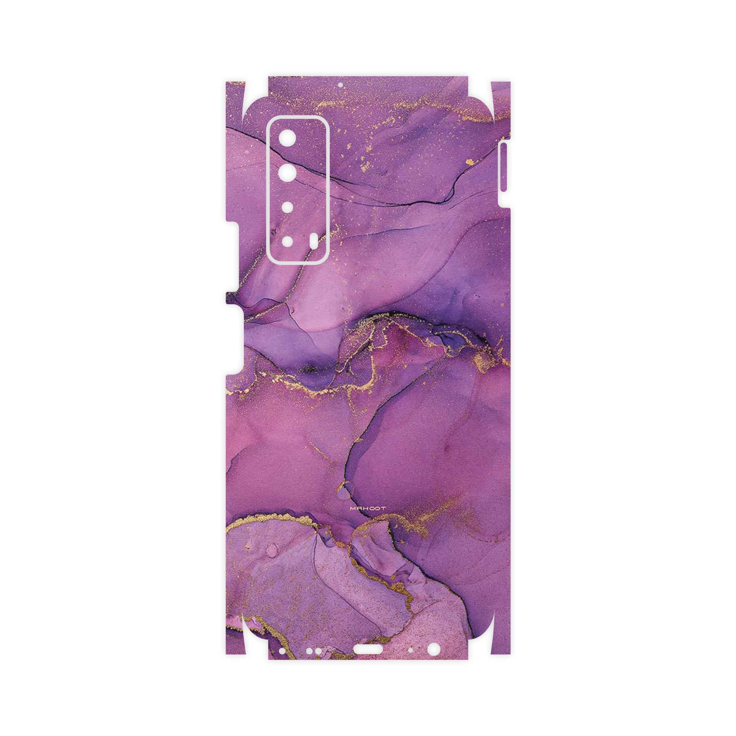 برچسب پوششی ماهوت مدل Purple Marble-FullSkin مناسب برای گوشی موبایل هوآوی Y7a