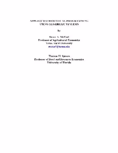 خرید و دانلود نسخه کامل کتاب Applied mathematical programming using algebraic systems