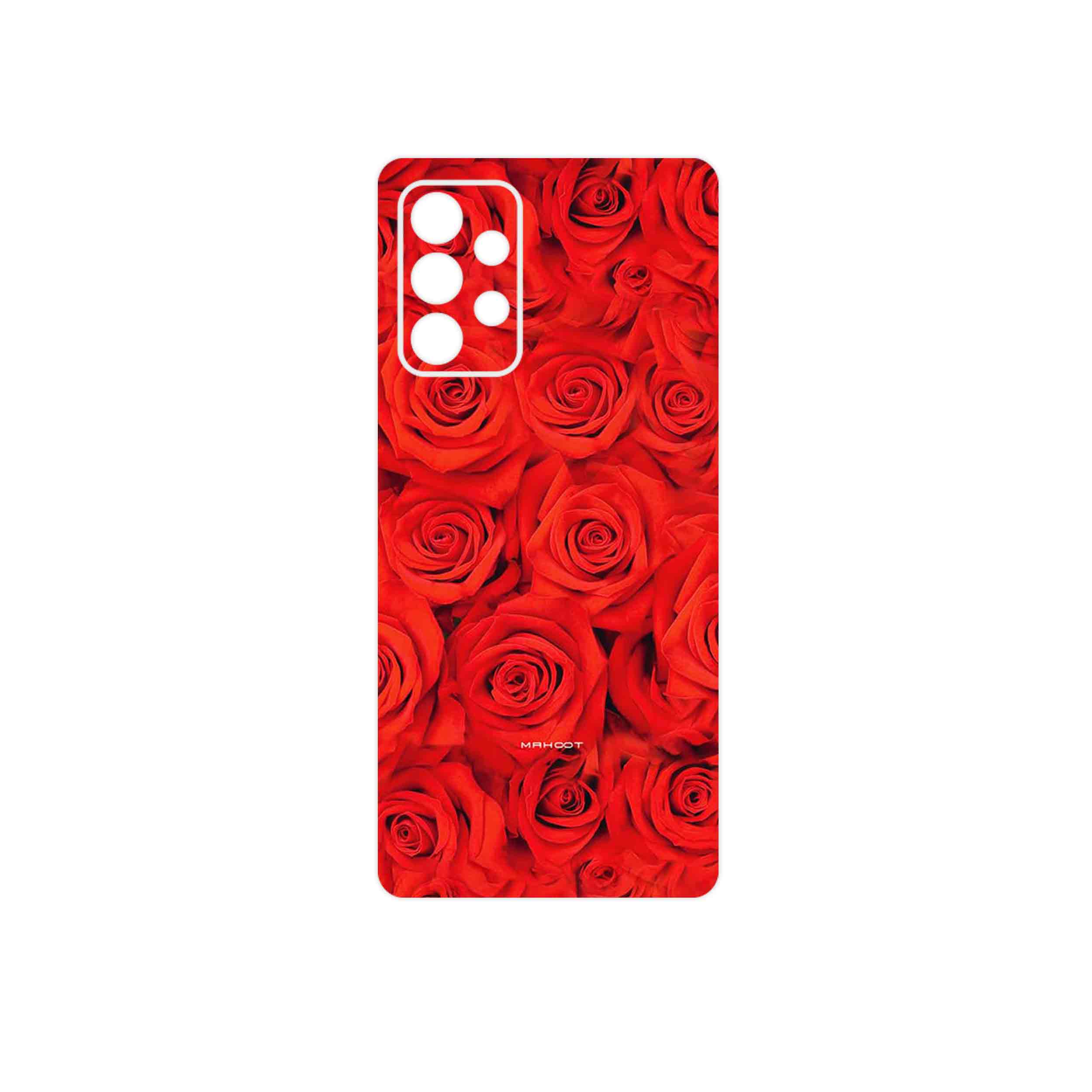 برچسب پوششی ماهوت مدل Red_Flower مناسب برای گوشی موبایل سامسونگ Galaxy A52 4G