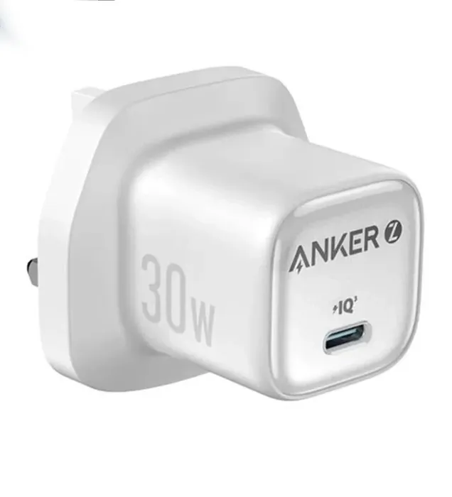شارژر دیواری انکر 30 وات مدل  Zolo GaN Compact Charger UK A2698