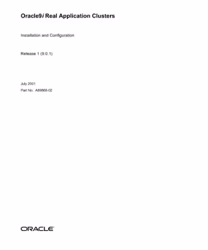 خرید و دانلود نسخه کامل کتاب Oracle 9i Real Application Clusters Installation and Configuration (Part No A89868-02) (Release 9 0 1) (2001)