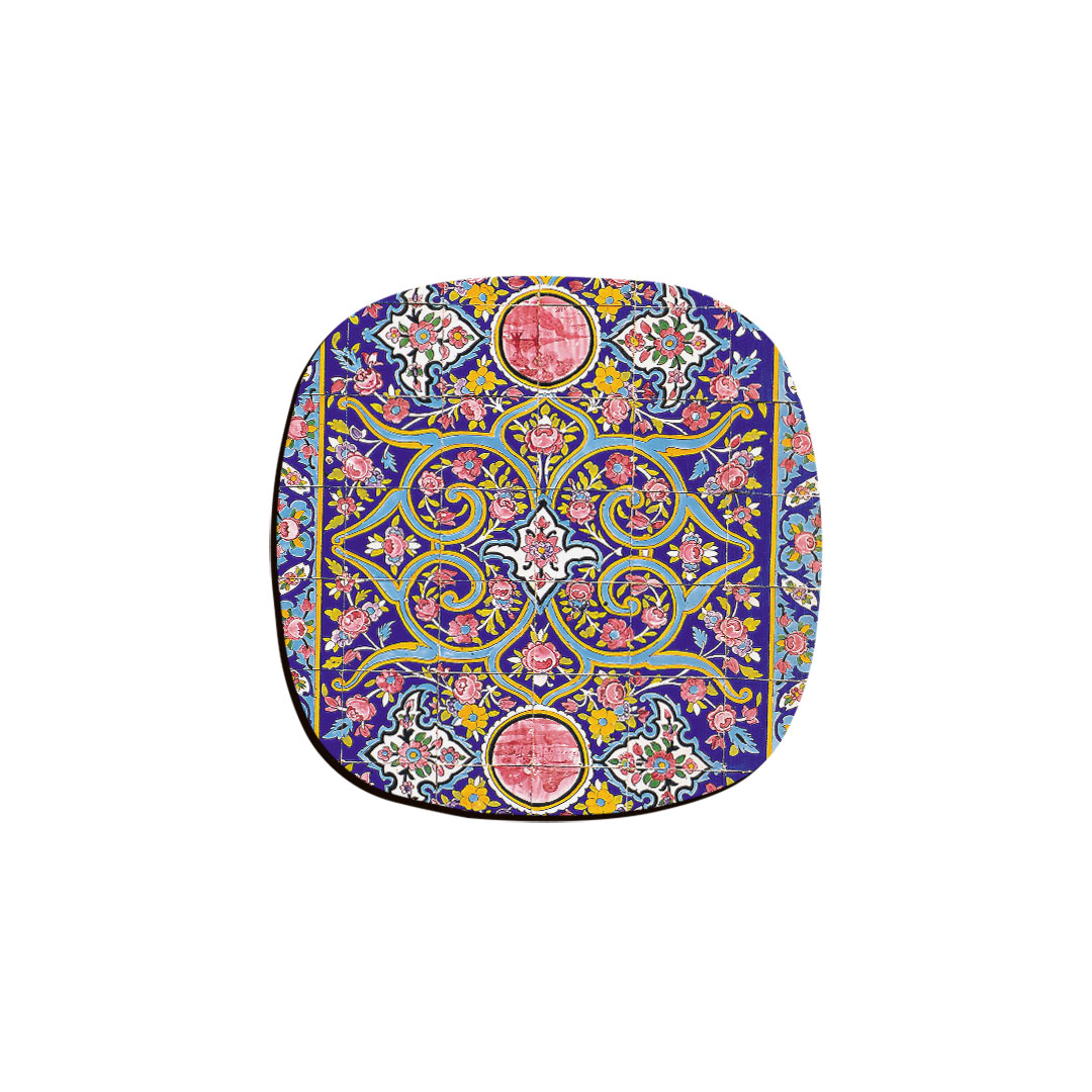 زیر لیوانی ترمه طراحان ایده مدل کاشی اسلیمی کد trm523