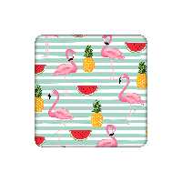 زیرلیوانی طرح فلامینگو و آناناس کد    5264498