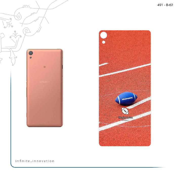 برچسب پوششی ماهوت مدل Rugby football مناسب برای گوشی موبایل سونی Xperia XA