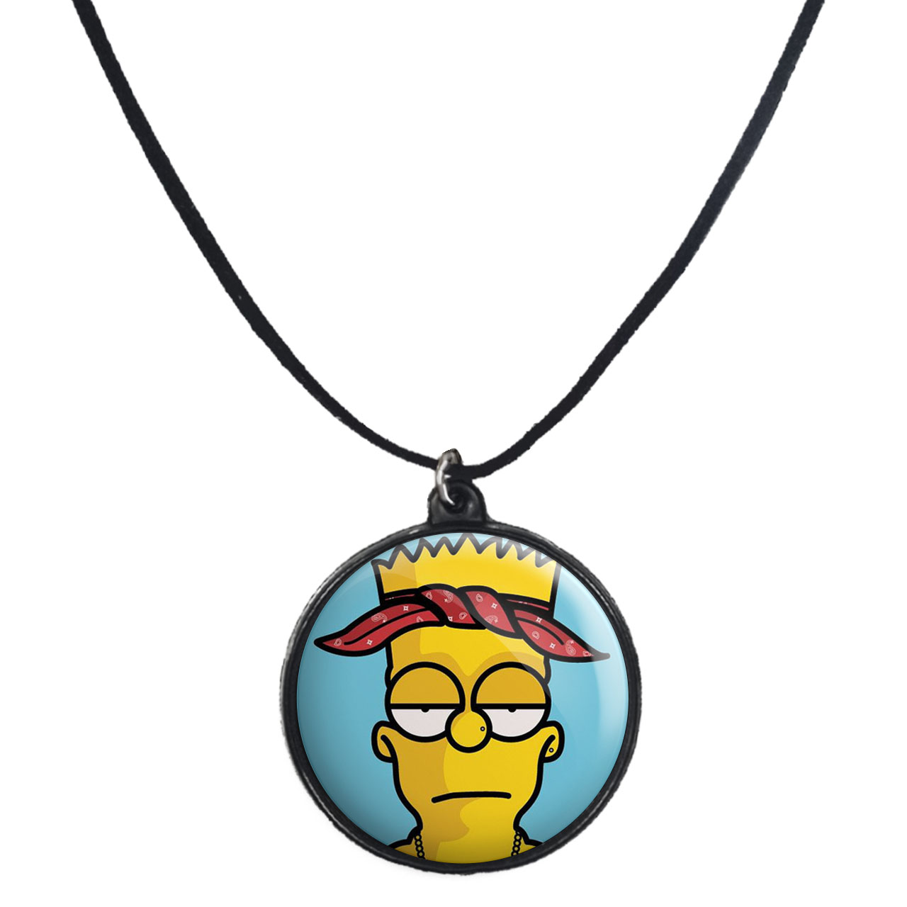 گردنبند پرمانه طرح سیمپسون ها کد pmb.21254 مدل دو طرفه