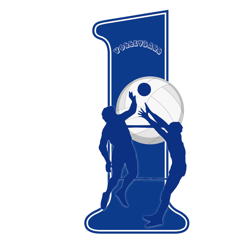 استند رومیزی تولد مدل عدد 1 طرح والیبال کد 1414