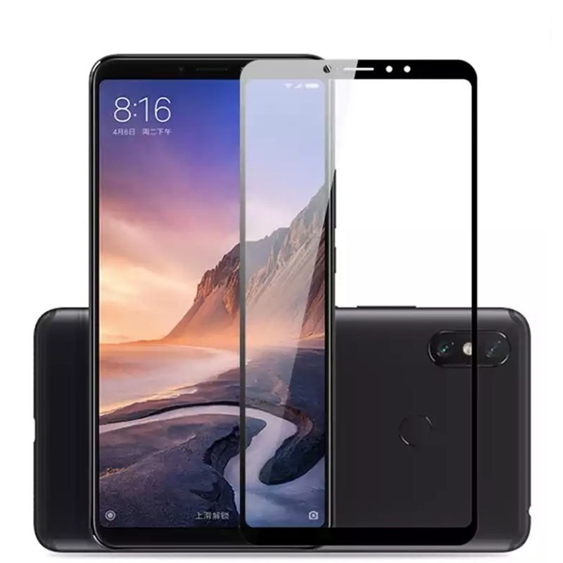 گلس شیشه ای شیائومی Xiaomi mi max 3 محافظ صفحه نمایش MI MAX 3 خشگیر فول می مکس سه تری مدل 9D