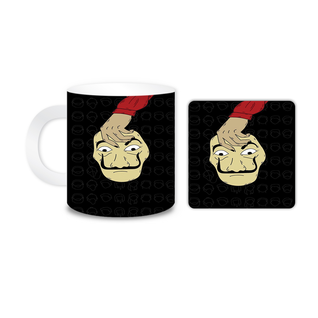 ماگ مدل مانی هیست کد 2138 به همراه زیر لیوانی