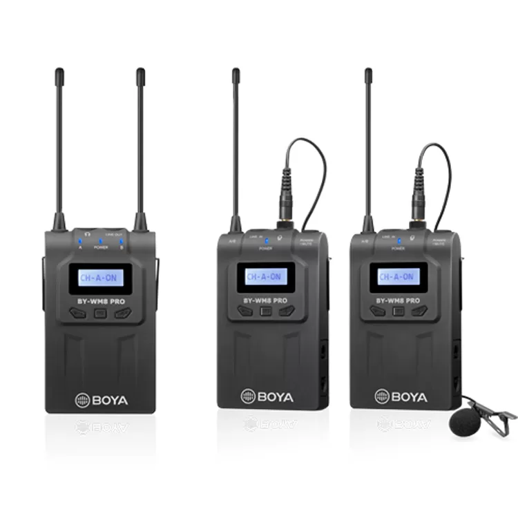 ست میکروفن بی سیم بویا مدل WM8 PRO K2مجموعه 3 عددی