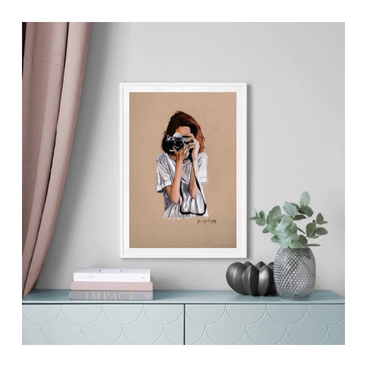 تابلو آشکارا طرح دختر عکاس کد 01