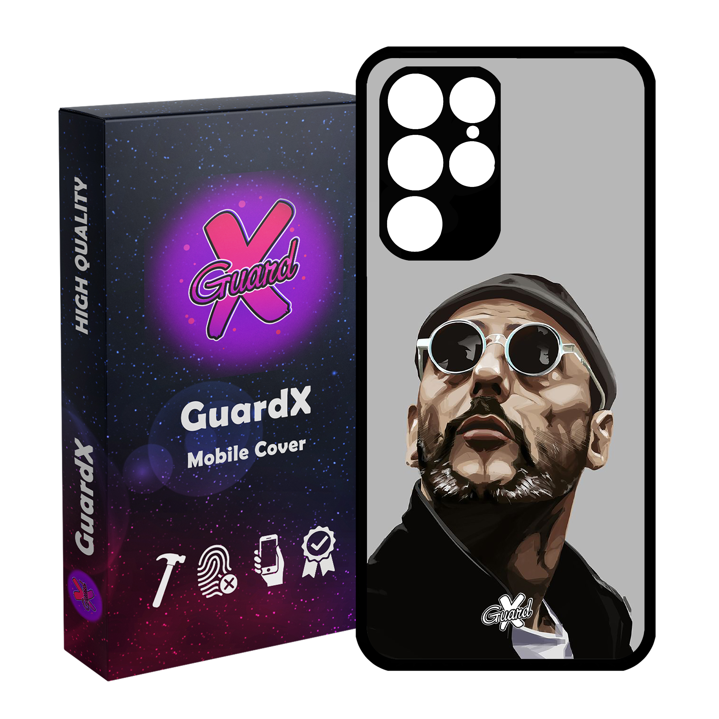 کاور گارد ایکس طرح Leon مدل Glass10108 مناسب برای گوشی موبایل سامسونگ Galaxy S22 Ultra