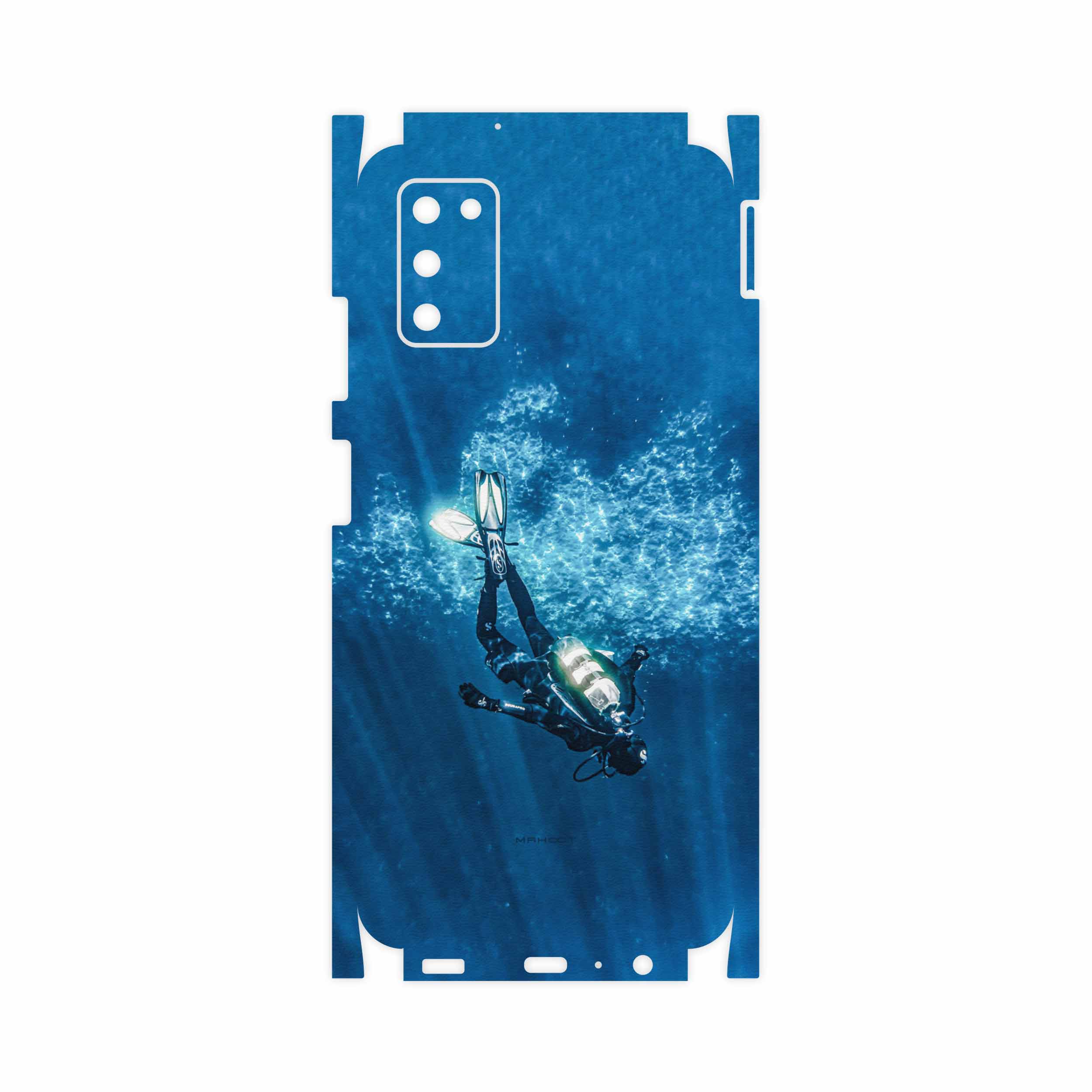 برچسب پوششی ماهوت مدل Scuba-Diving-FullSkin مناسب برای گوشی موبایل سامسونگ Galaxy A03S