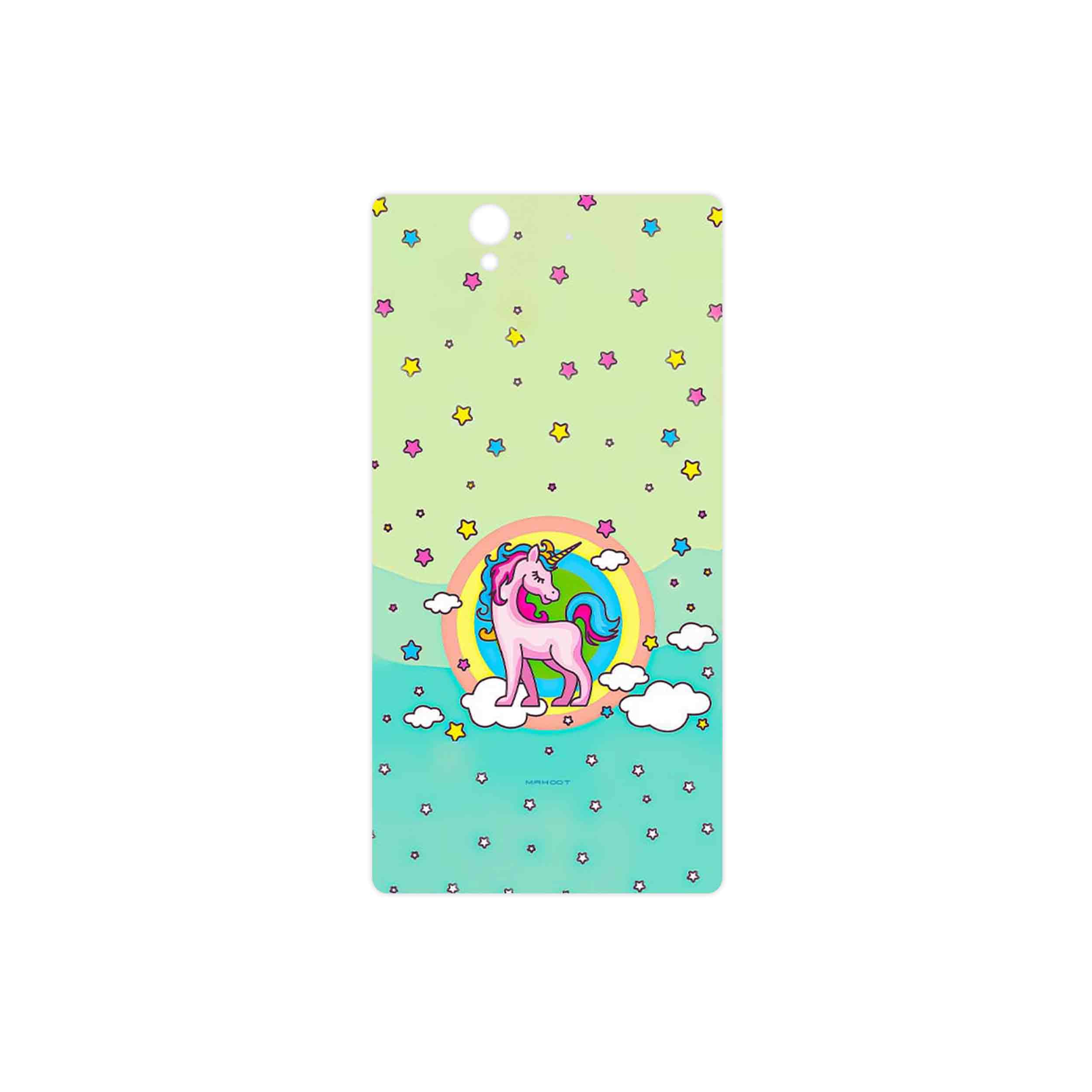 برچسب پوششی ماهوت مدل Rainbow unicorn adventure مناسب برای گوشی موبایل سونی Xperia X