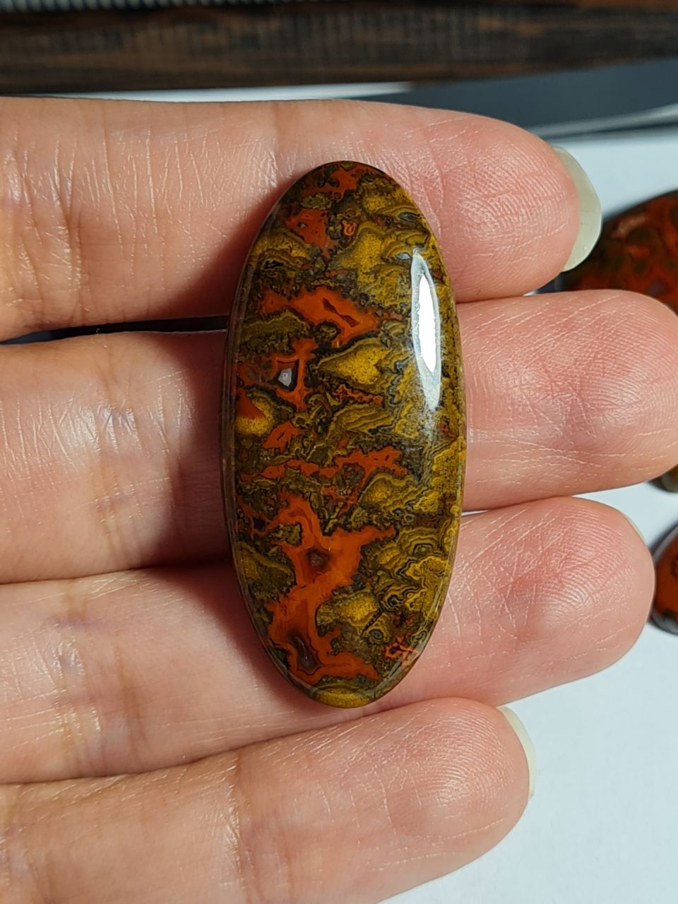 سنگ سیم عقیق بیضی شکل 3860