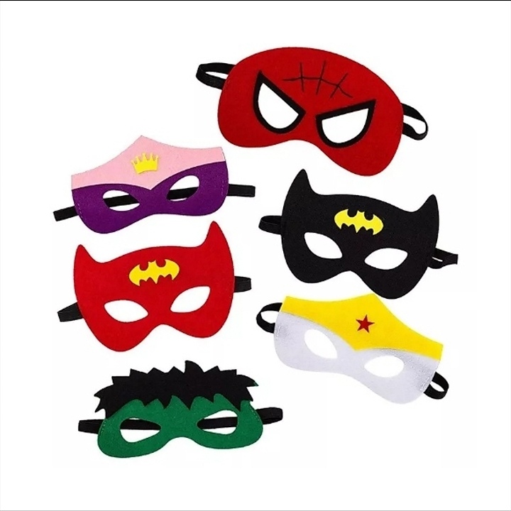 ماسک ایفای نقش مدل شخصیتهای کارتونی بسته 6 عددی
